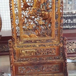 清代描金精品木雕屏鏡 根雕藝術(shù)中的靜謐瑰寶