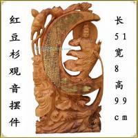 匠心獨(dú)運(yùn)，祈福納祥 木雕根雕藝術(shù)品中的紅豆杉滴水觀音